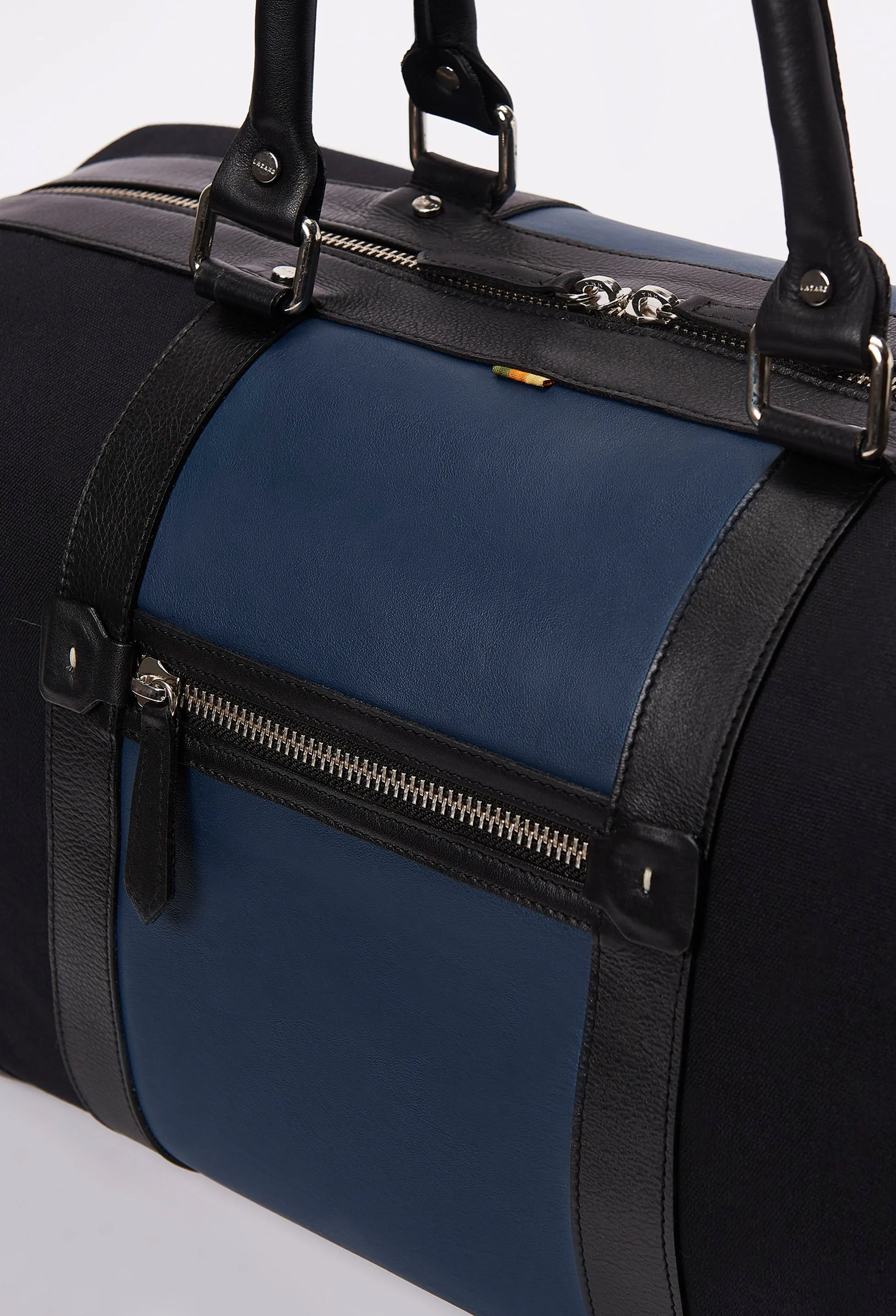 Getaway Black Canvas & Leather Duffel Bag