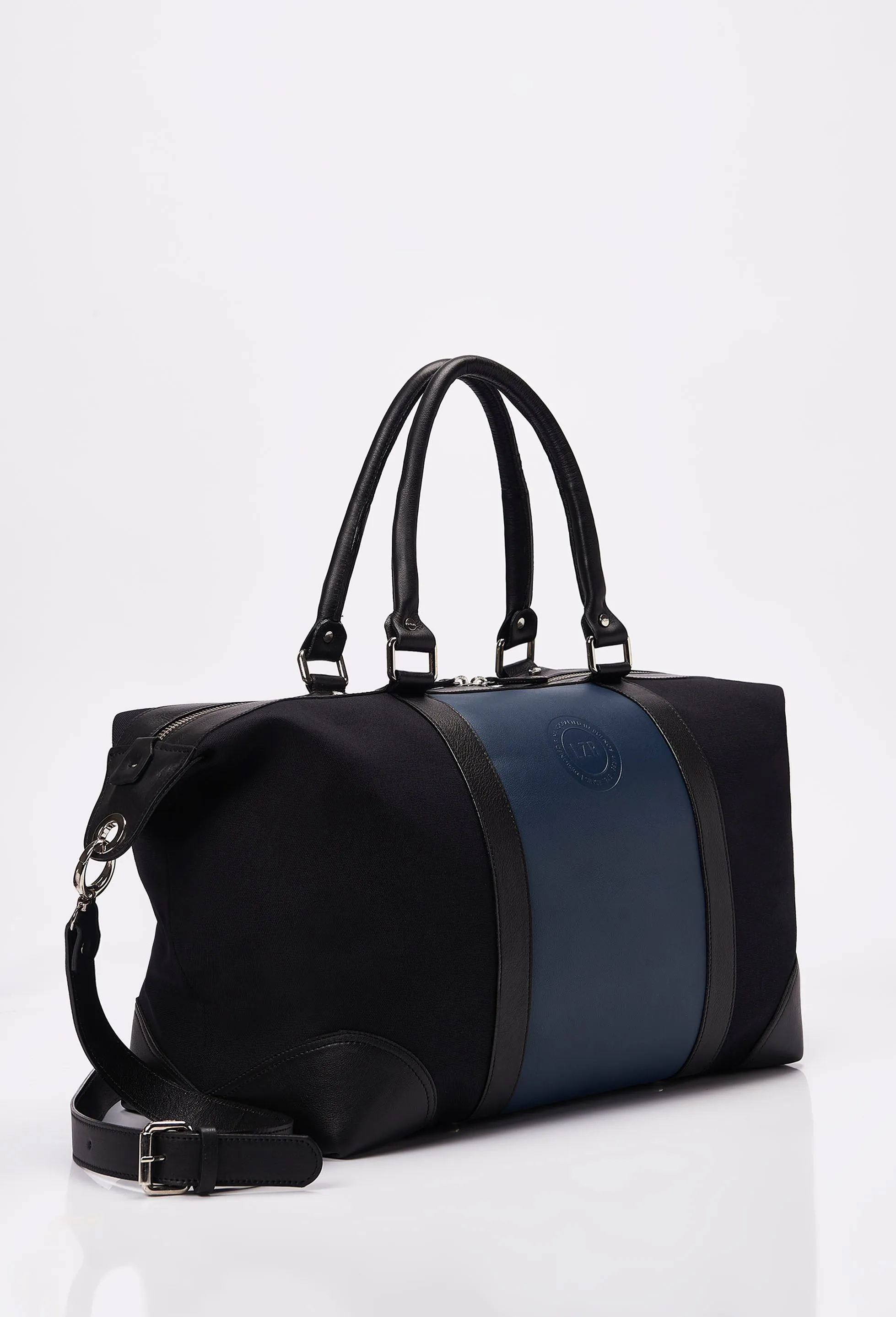 Getaway Black Canvas & Leather Duffel Bag