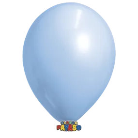 Globos Payaso 9in Balloon Pastel Light Blue 50ct