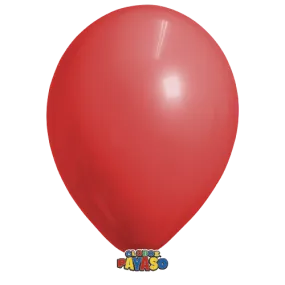 Globos Payaso 9in Balloon Pastel Red 50ct