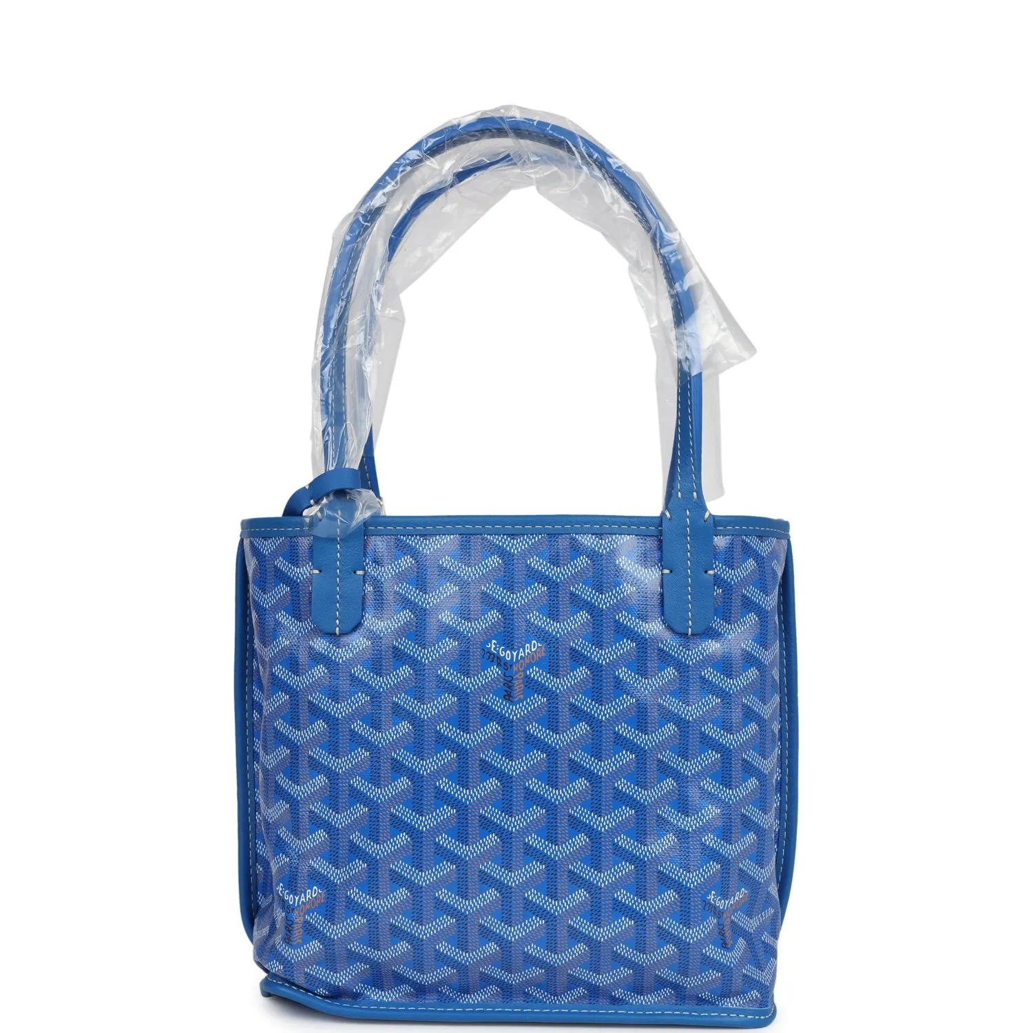 Goyard Goyardine Anjou Sky Blue Mini Bag Palladium Hardware