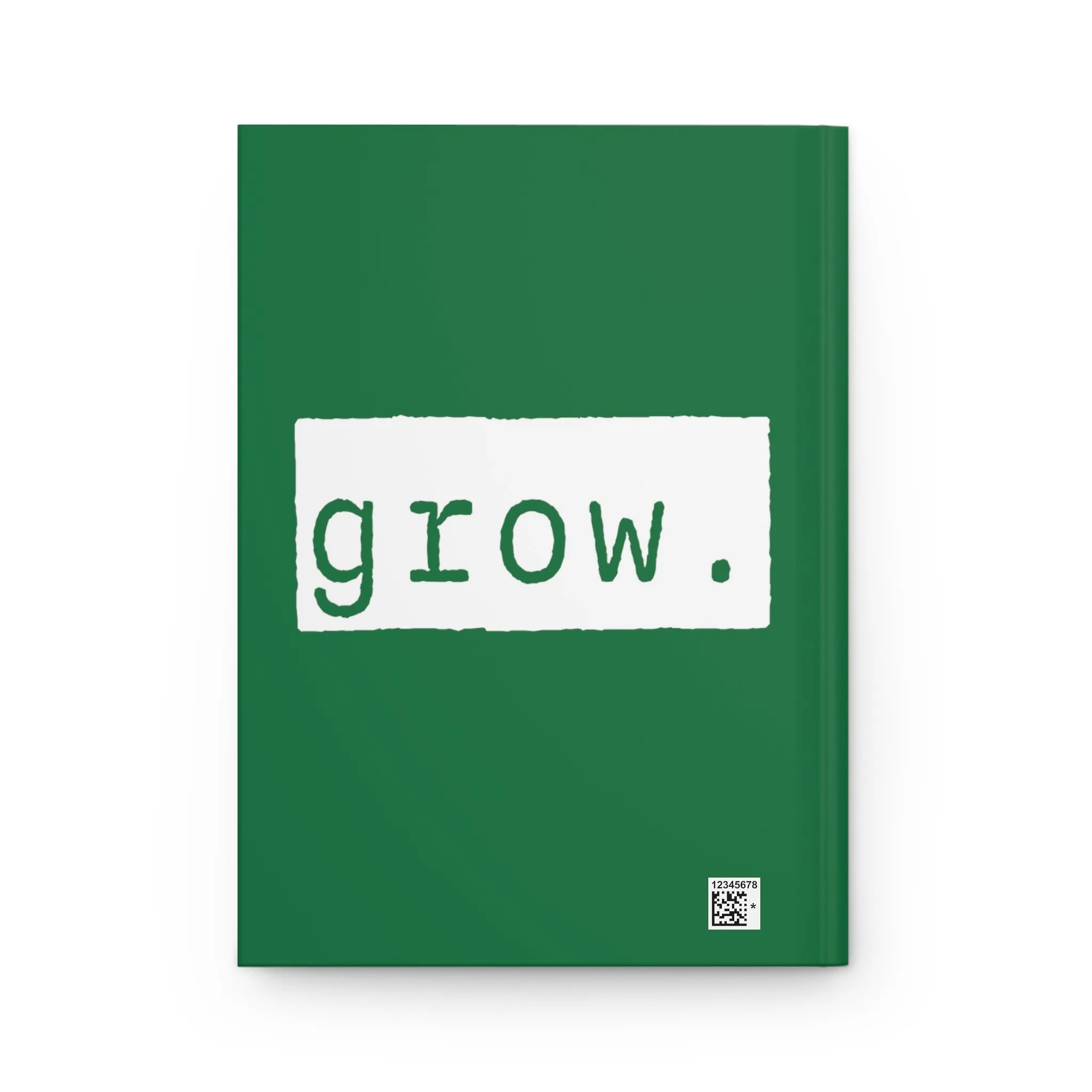 Grow Green Matte Hardcover Journal | Blank Book for Plant Tracking | Lined Notebook Diary Growing Log, Gift for Green Thumbs