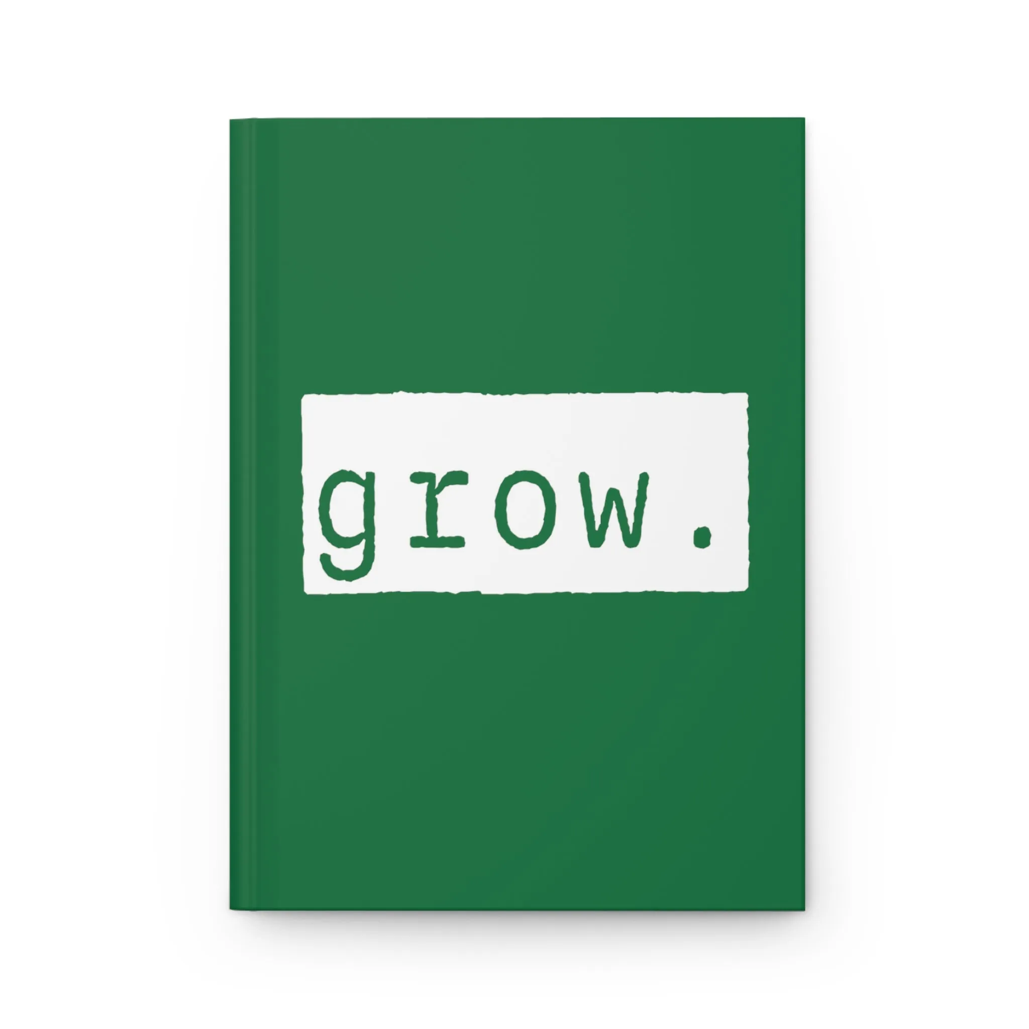 Grow Green Matte Hardcover Journal | Blank Book for Plant Tracking | Lined Notebook Diary Growing Log, Gift for Green Thumbs