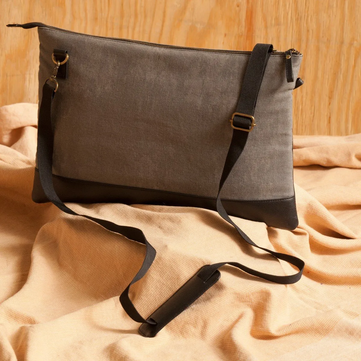 Handcrafted Space Gray Laptop Bag