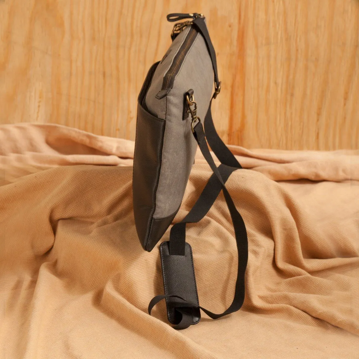 Handcrafted Space Gray Laptop Bag