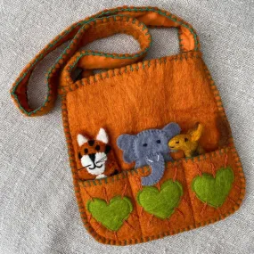 Handmade Puppet Bag - Wild Animals C - Fairtrade