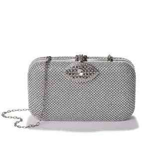 Haute Sauce Textured Push Lock Clutch Bag with Chain Strap (AZ_HSCL1070)