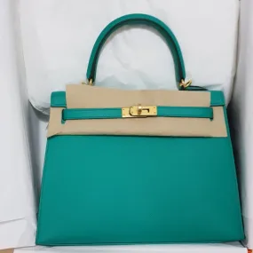 Hermès Kelly 25 Vert Veronese Sellier Epsom Gold Hardware GHW