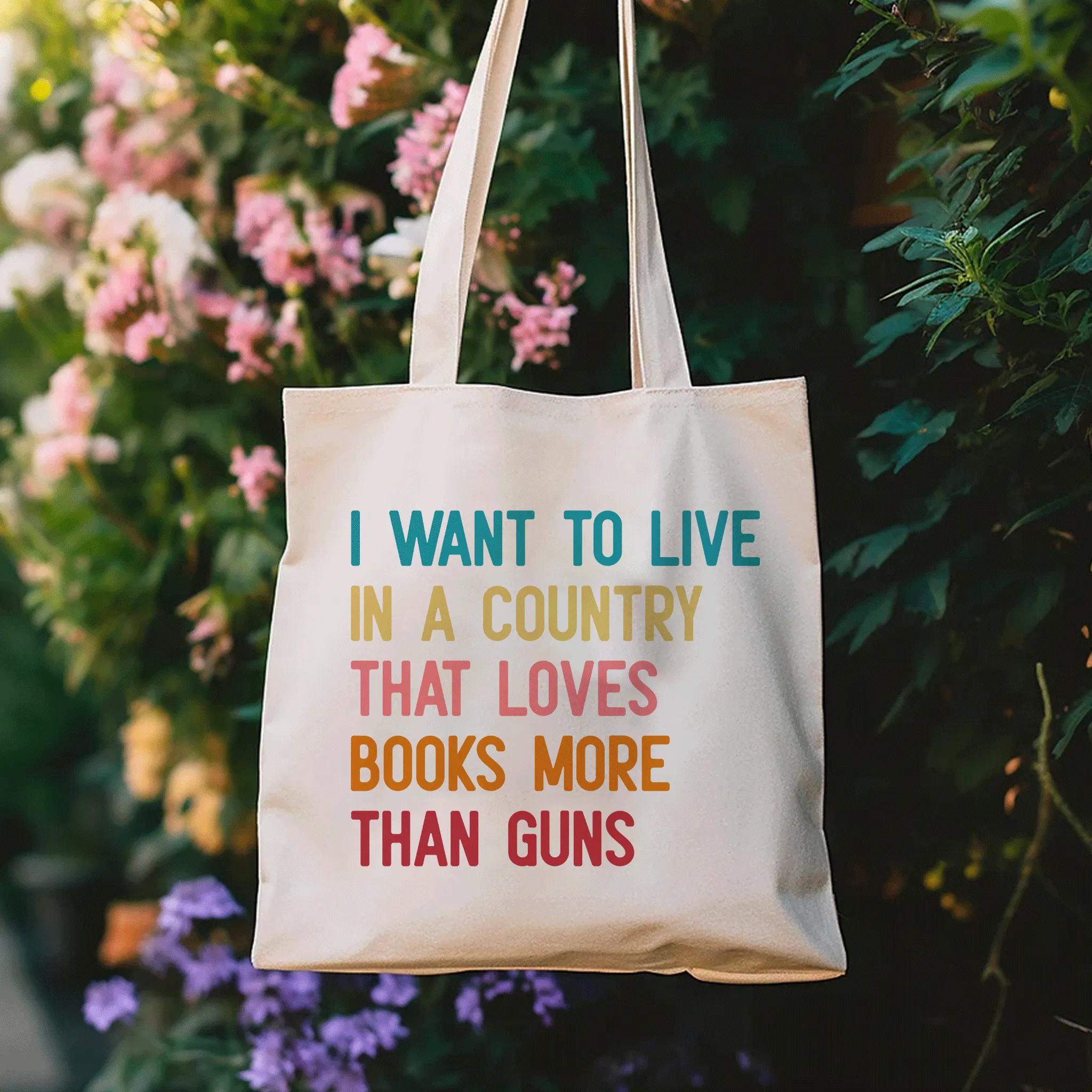 I Want To Live In A Country That Loves Books More Than Guns Book Lovers Gift TBW331