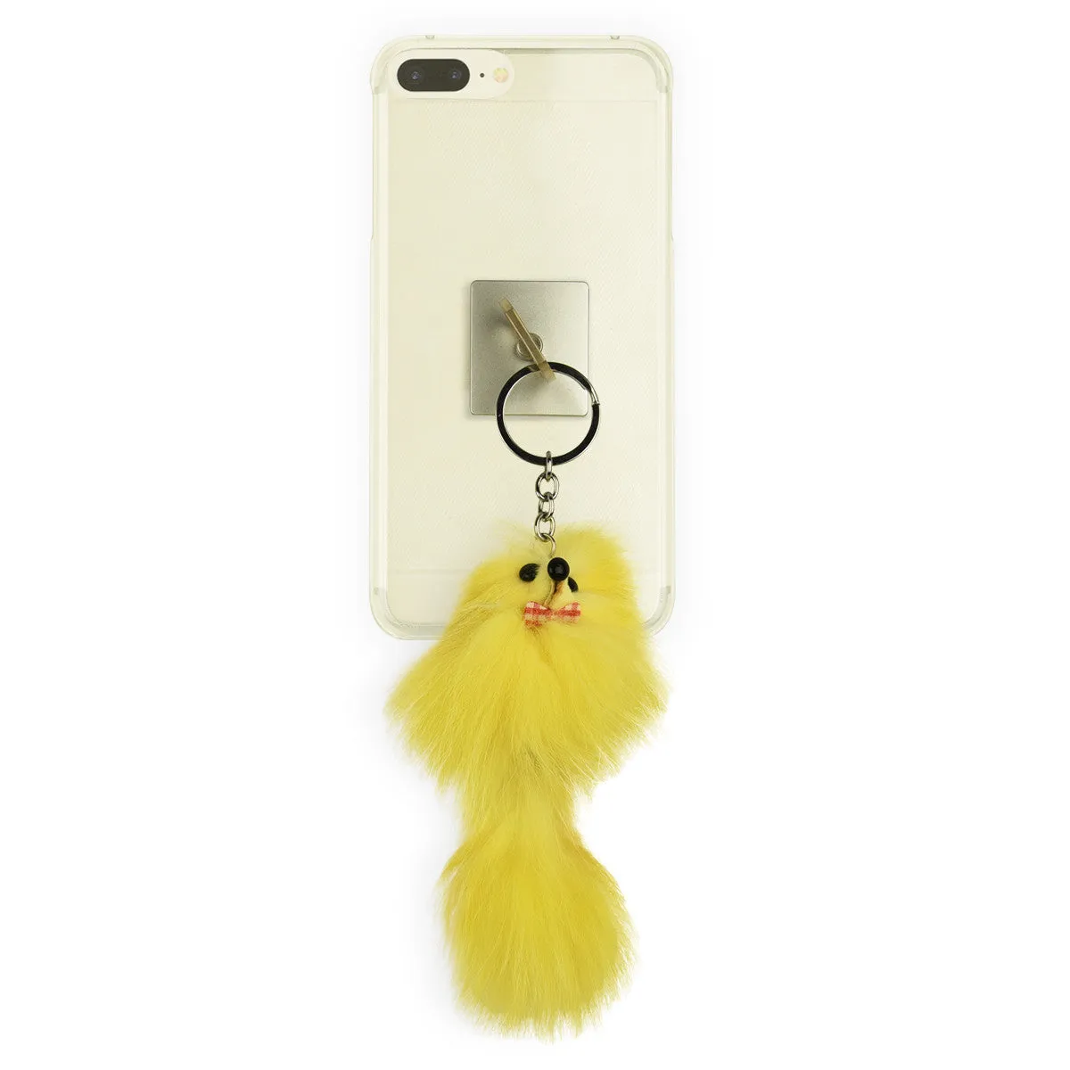 iOrigin Ring Grip/ Kick Stand   Furry Plush Fox Toy Key Chain for Mobile Phones & Tablets