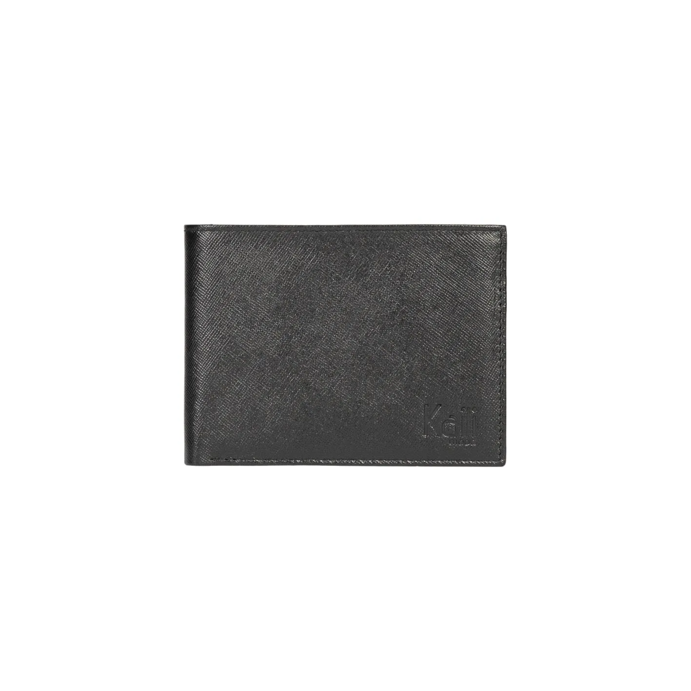 Kaili Mood Saffiano Leather Bifold Wallet Black