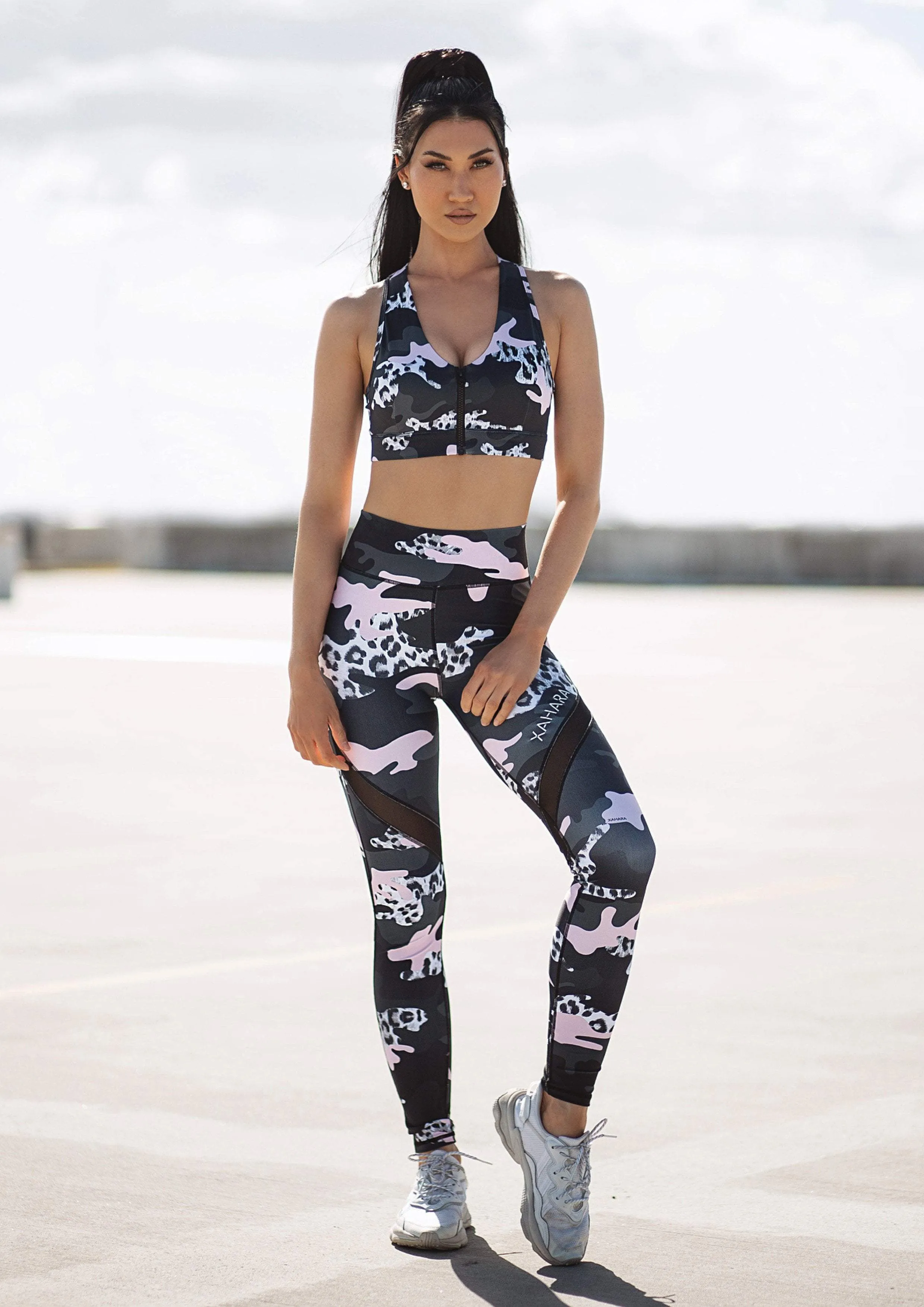 Knockout Dusty Pink Camo Sports Bra