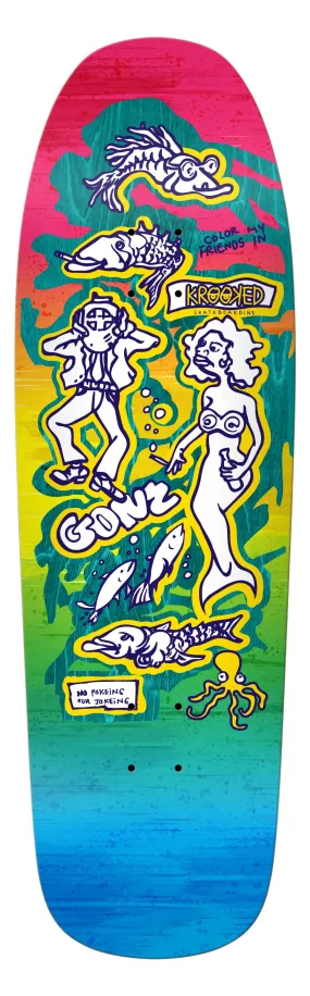 Krooked Gonz Color My Friends 9.81 LTD Skateboard Deck blind bag