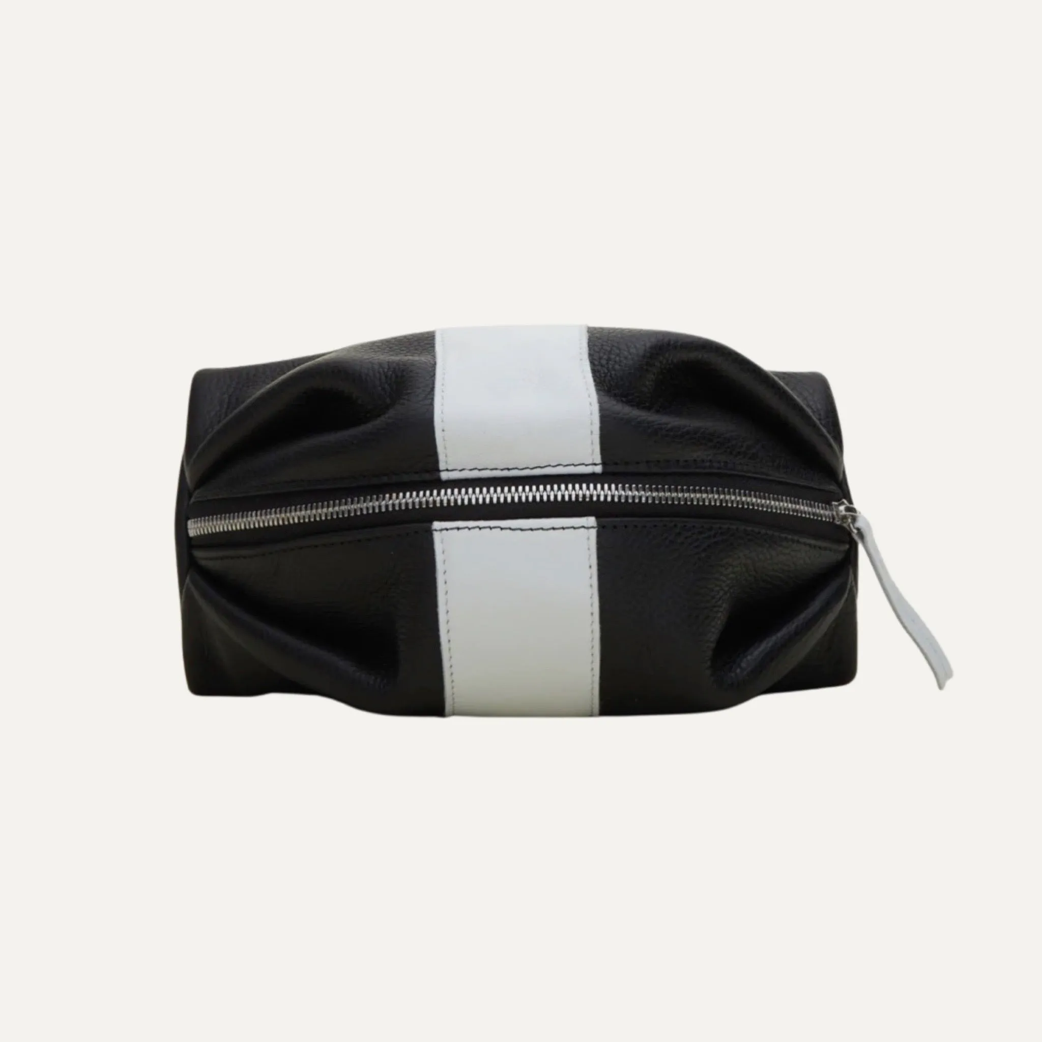 Large Travel Pouch | Black   White "The Bieber"