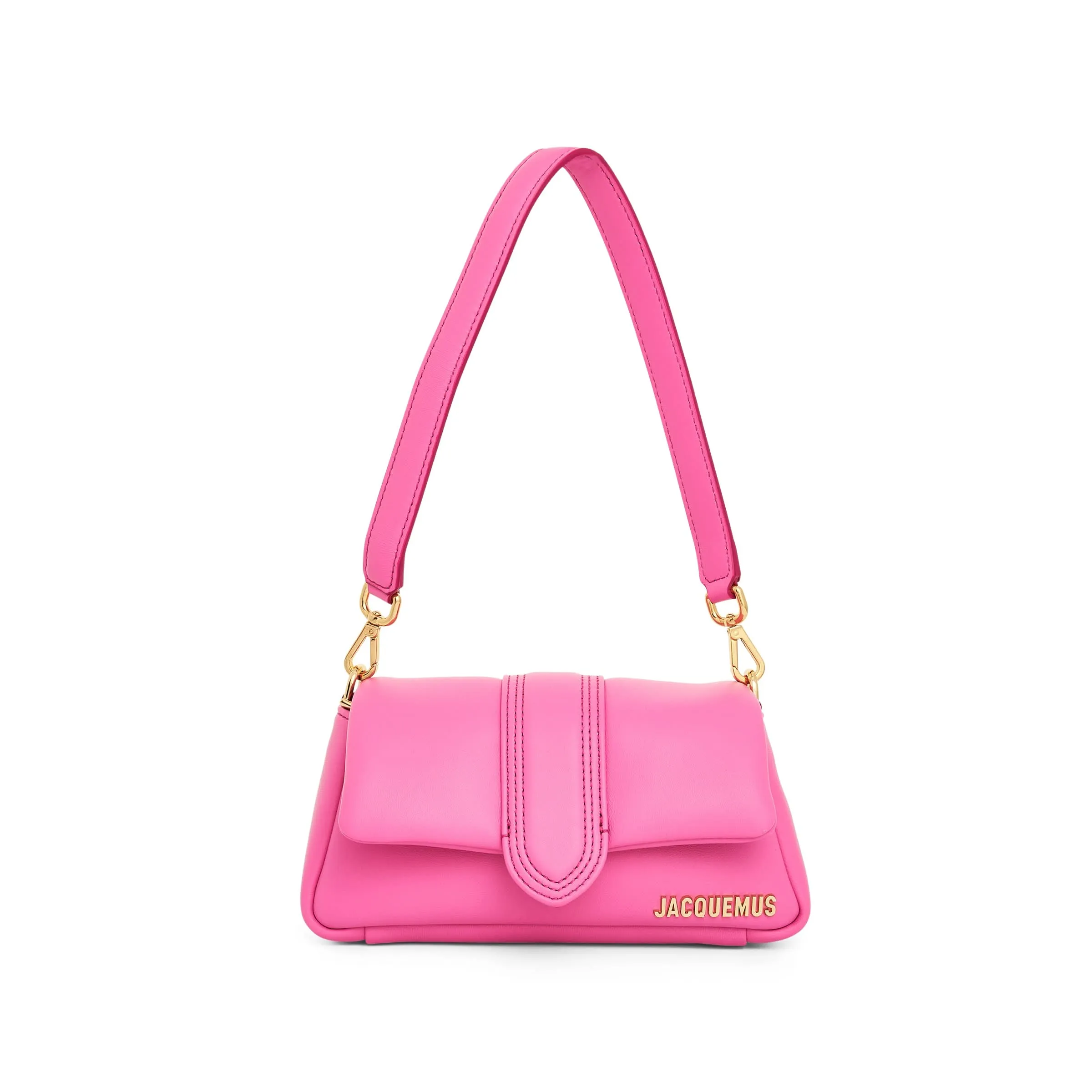 Le Petit Bambimou Leather Bag in Neon Pink