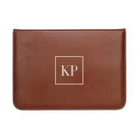 Leather Laptop Sleeve 13.3 Inch - Customized Initial