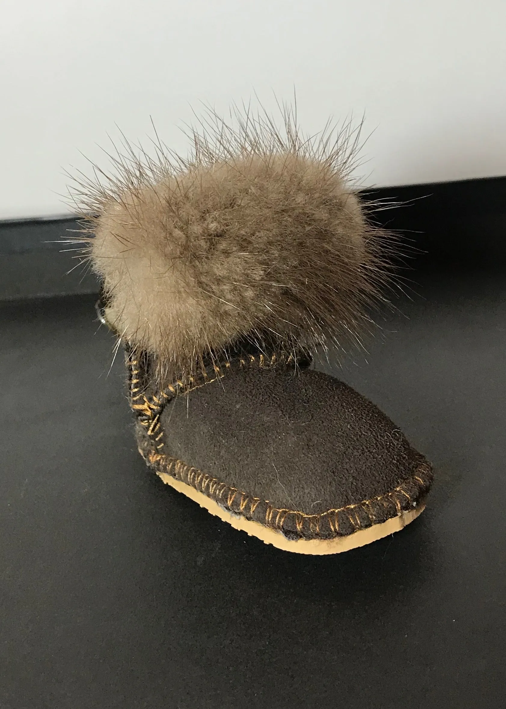 Limited Edition Miniature Sheepskin and Real Fur Hand Stitched Ugg Boot Style Key Ring in 3 colours