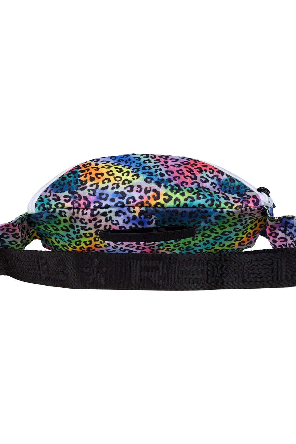 Limited Edition Rainbow Jungle Youth Rebel Fanny Pack with White Zipper