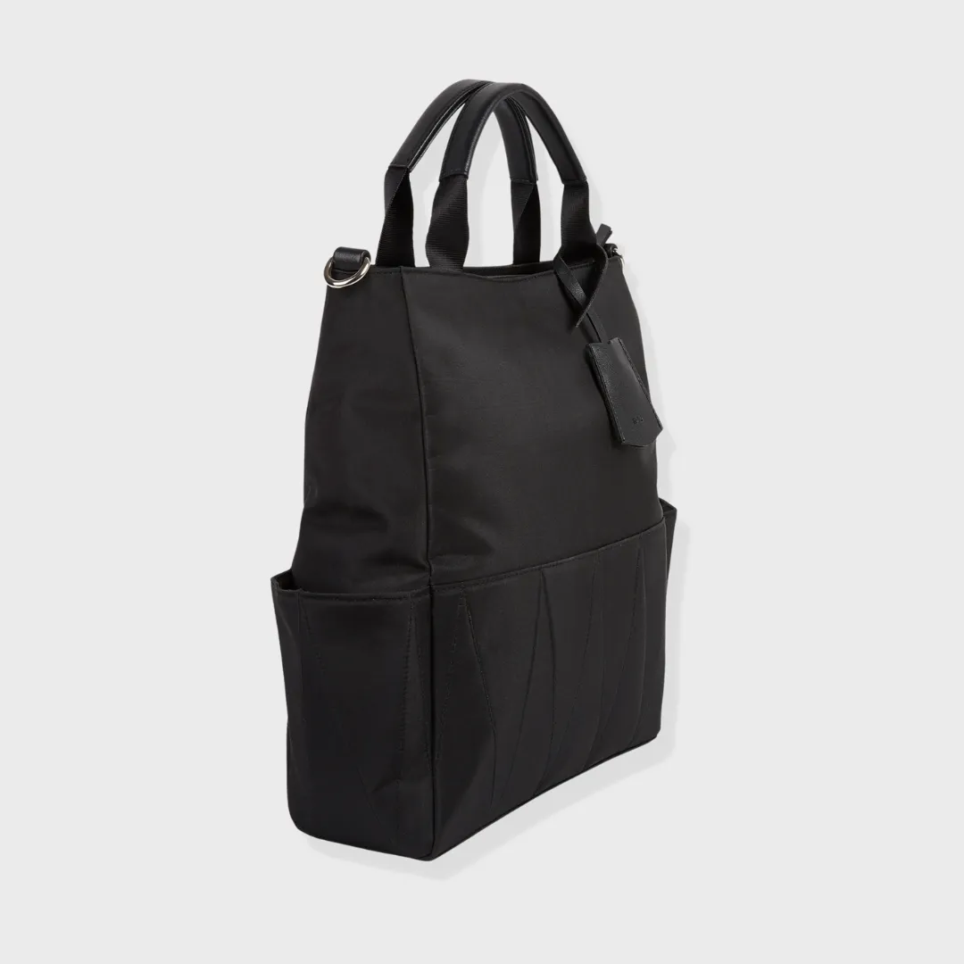 LONDON NYLON LAPTOP BAG BLACK