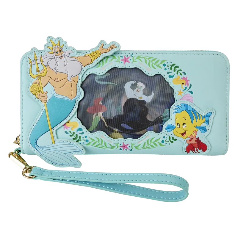 Loungefly The Little Mermaid Ariel Princess Lenticular Zip Around Wallet