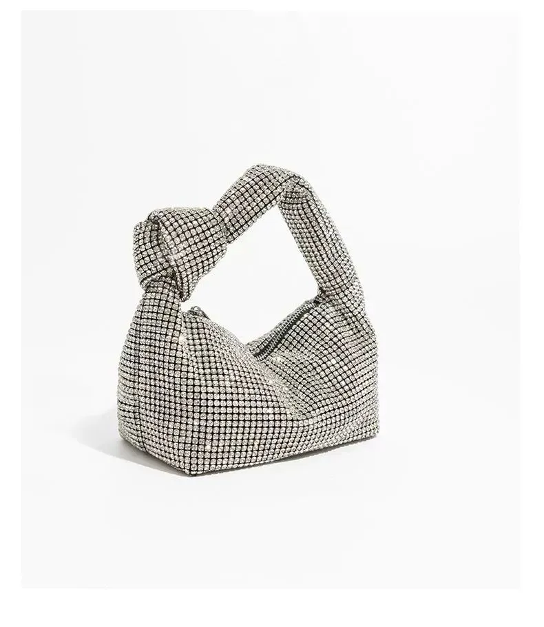 Lulu Knot Sparkle Bag Silver