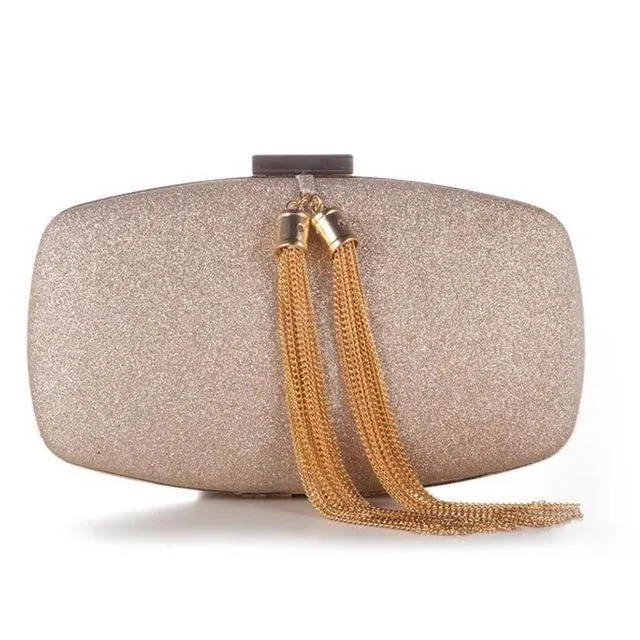 Luxy Moon Sequin Evening Bags Metal Tassel Clutches