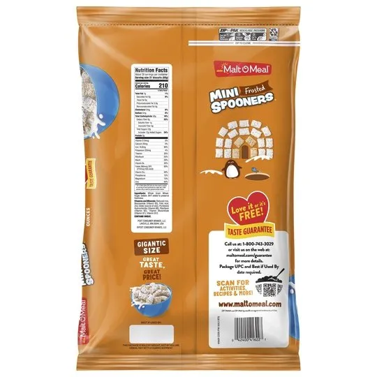 Malt-O-Meal Frosted Mini Spooners Shredded Wheat Cereal, 60 OZ Bag