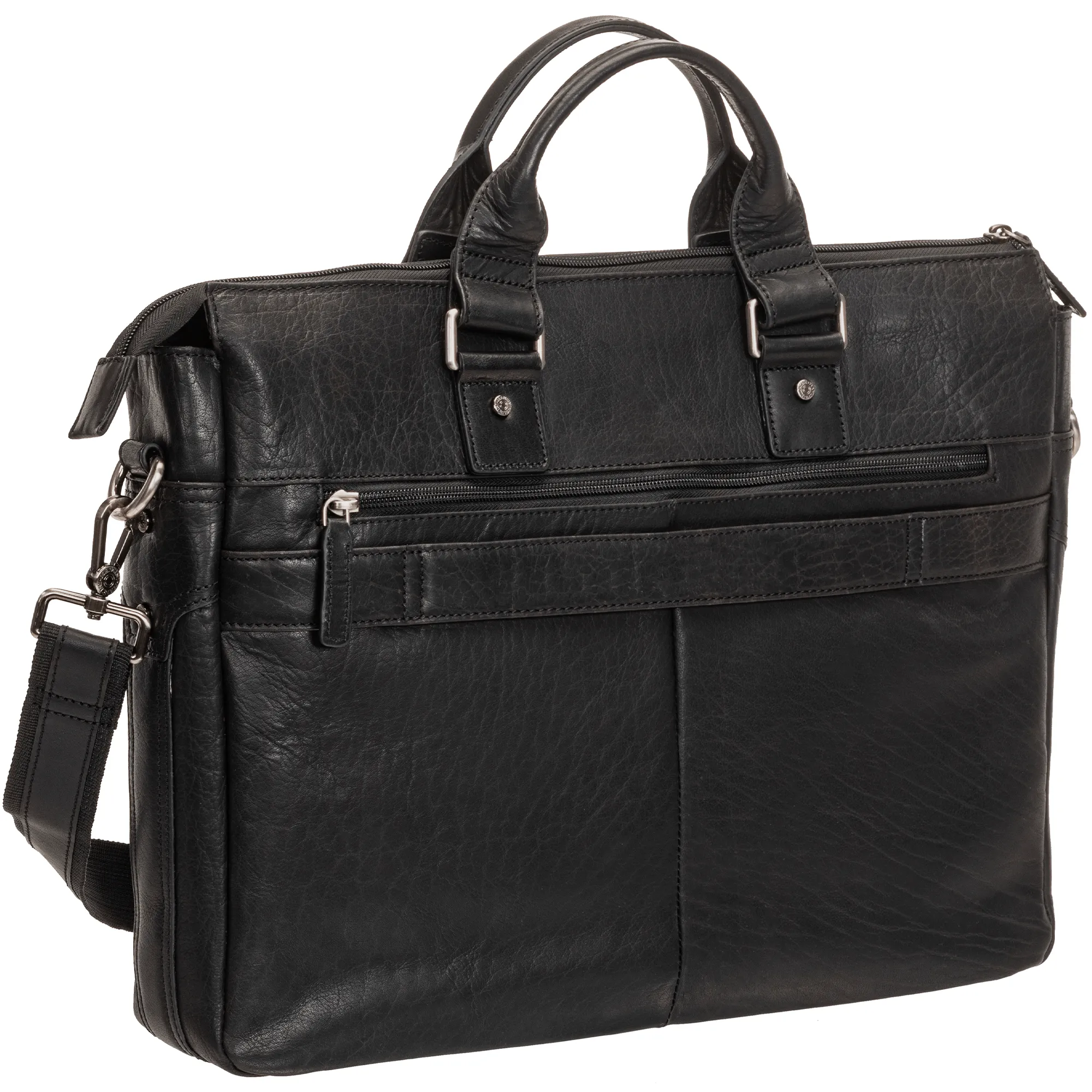 Mancini Leather Single Compartment Briefcase with RFID Secure Pocket for 15.6” Laptop / Tablet