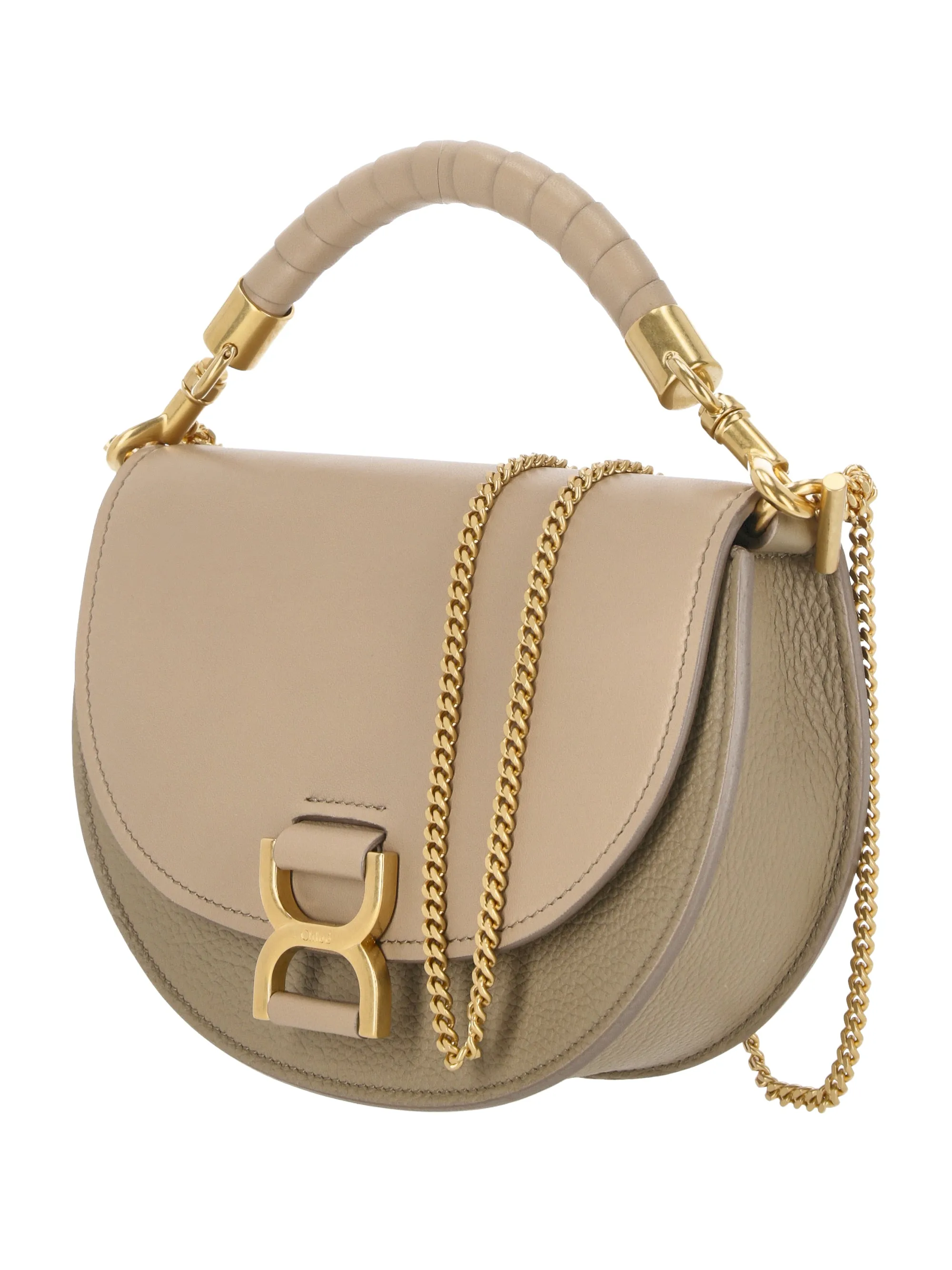 Marcie Grained Leather Chain Bag