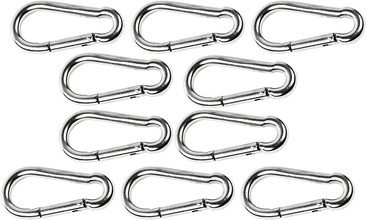 Marine City 316 Stainless-Steel 3-1/2” Carabiners/Clip Snap Hook for Climbing, Fishing, Hiking (4pcs)