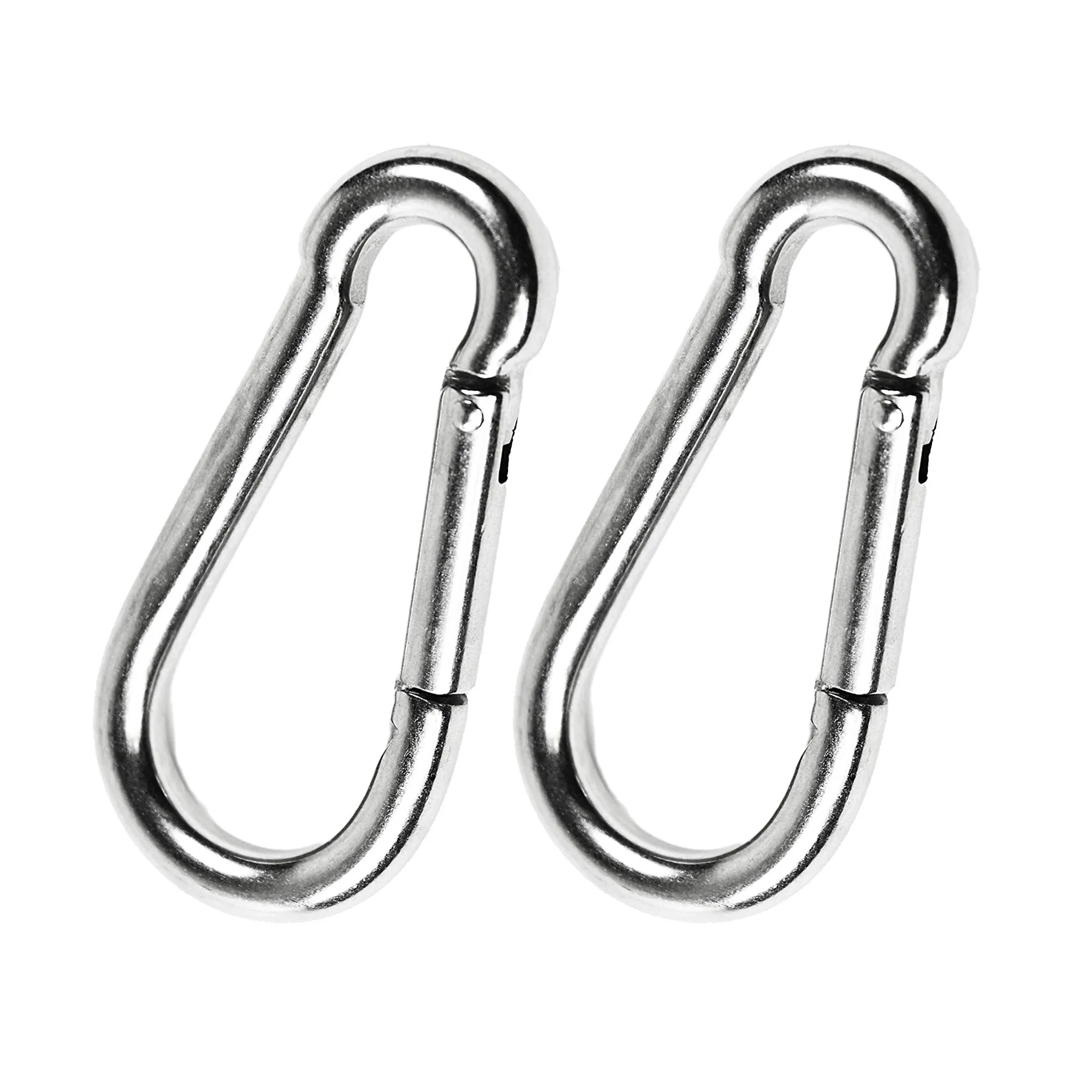 Marine City 316 Stainless-Steel 3-1/2” Carabiners/Clip Snap Hook for Climbing, Fishing, Hiking (4pcs)