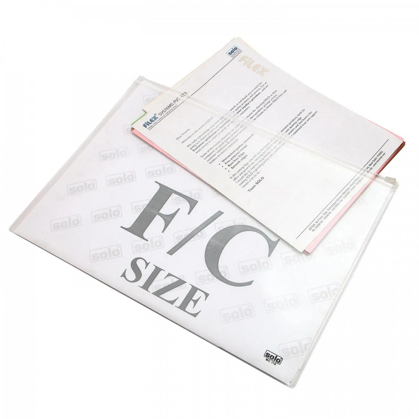 MC 116 ZIPPER DOCUMENT BAG F/C