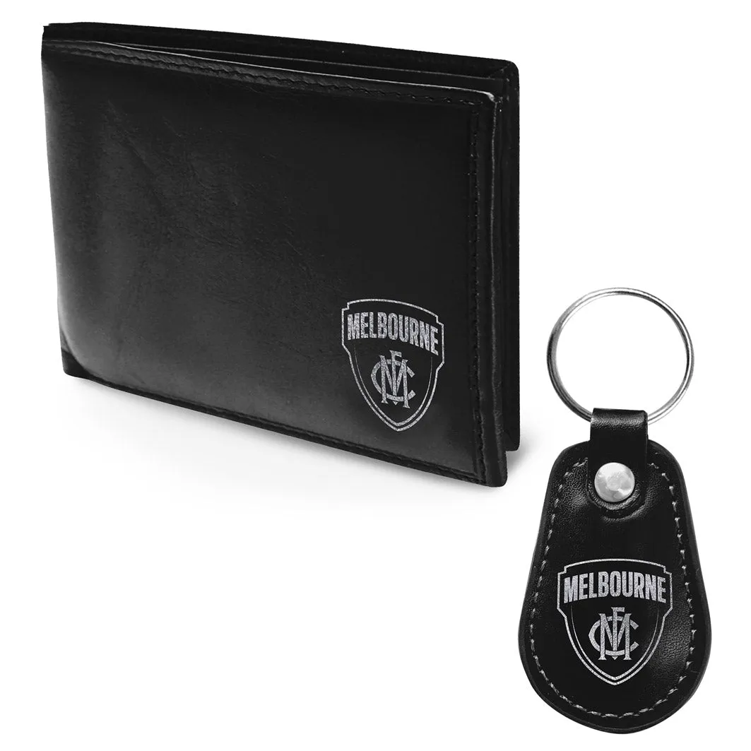 Melbourne Demons PU Leather Wallet Keyring Gift Pack