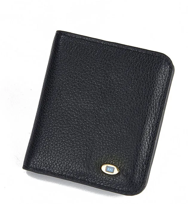 Men and Women's wallet real leather short money baotou intelligent bluetooth anti-theft anti-theft fashion wallet.