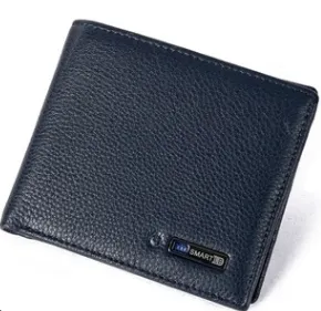 Men and Women's wallet real leather short money baotou intelligent bluetooth anti-theft anti-theft fashion wallet.