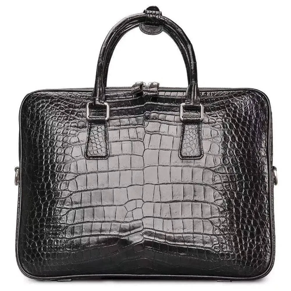 Men Briefcase Crocodile  Leather Handbag Mens Briefcases for Laptop Messenger Mens Business Bag