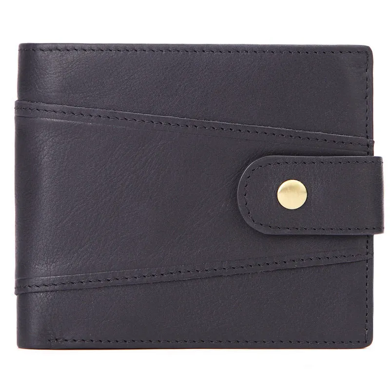 Men's BusinessOil Wax Leather Retro Top Layer Cowhide Wallet Foreign Trade Explosion Multi-Card Position Clutch