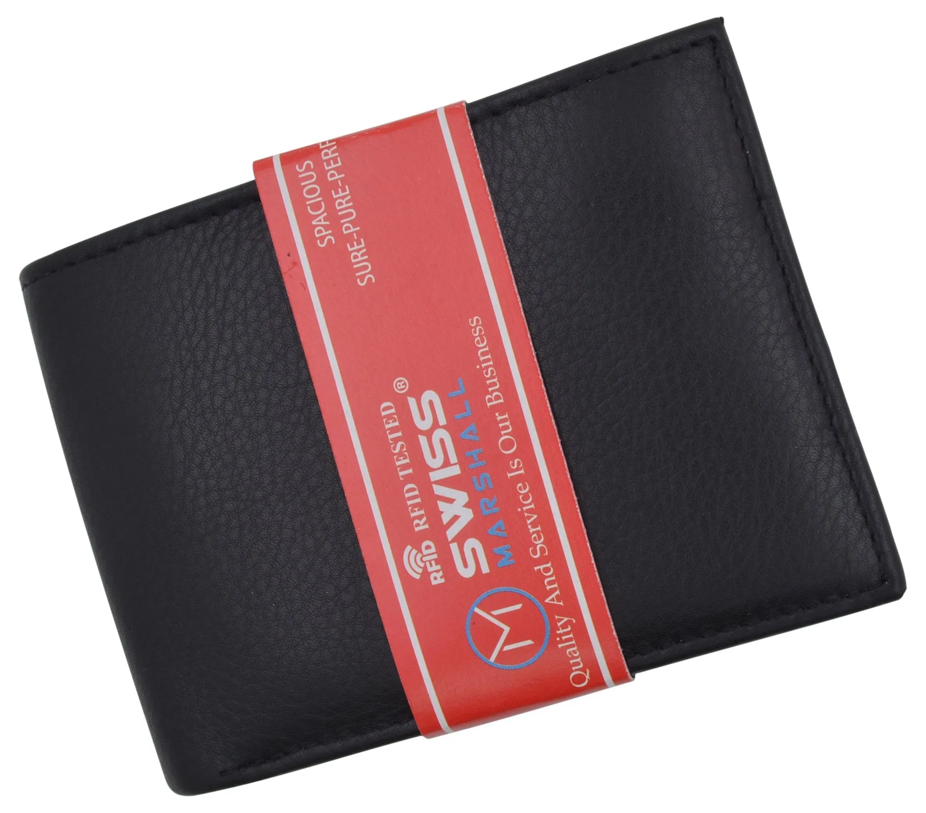 Mens RFID Tested Leather Bifold Card ID Holder Wallet W/Removable Center Flap RFIDCN592