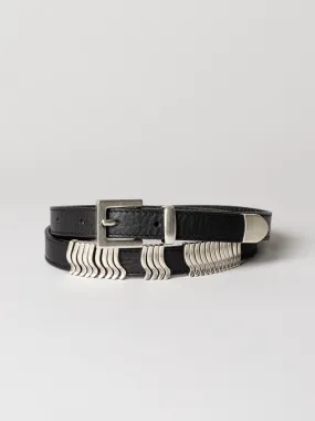 MINI RATTLE BELT Black Silver