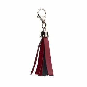 Mini tassel bag charm - Oxblood