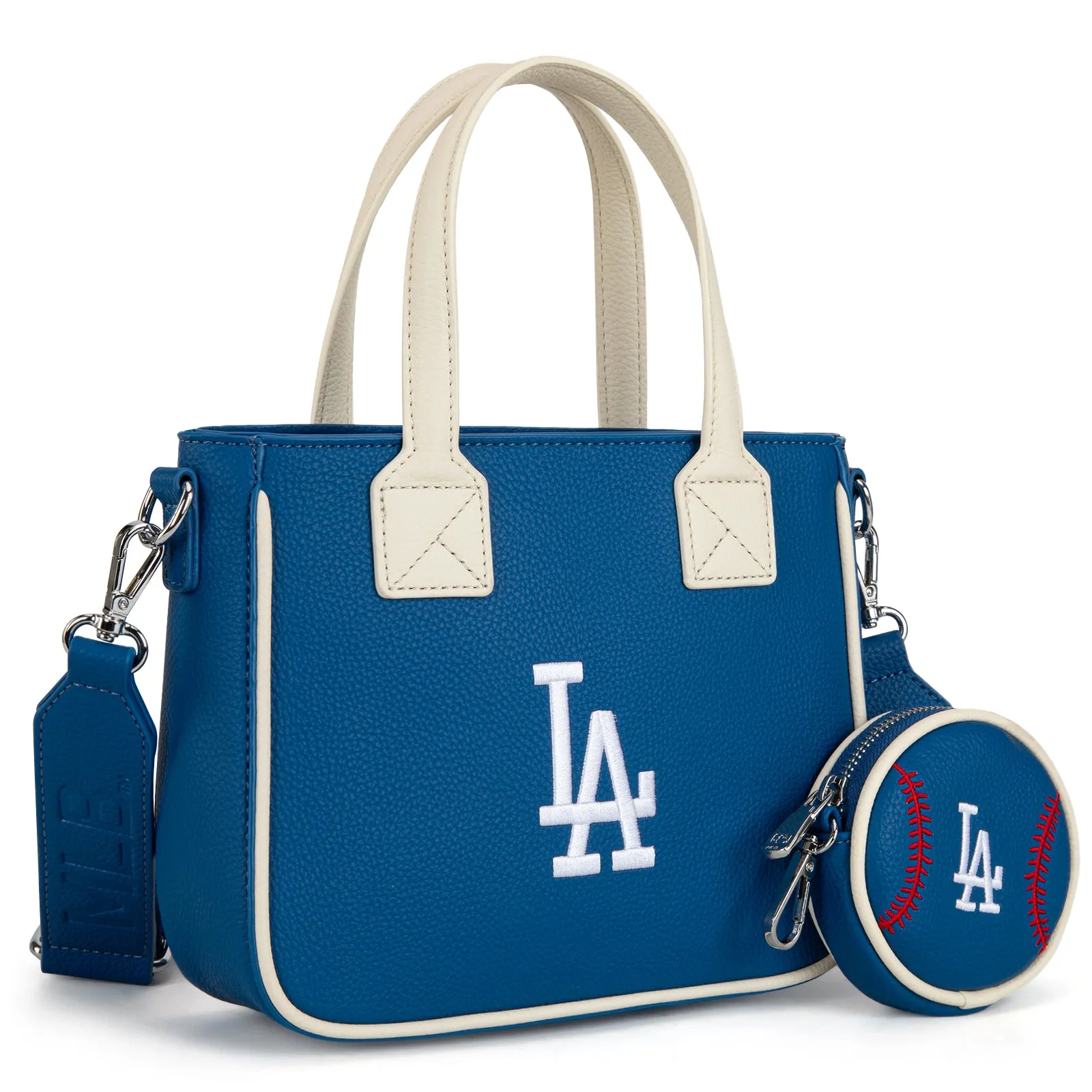 MLB-LA103   MLB  Los Angeles Dodgers Team Tote/Crossbody with Baseball Coin Pouch