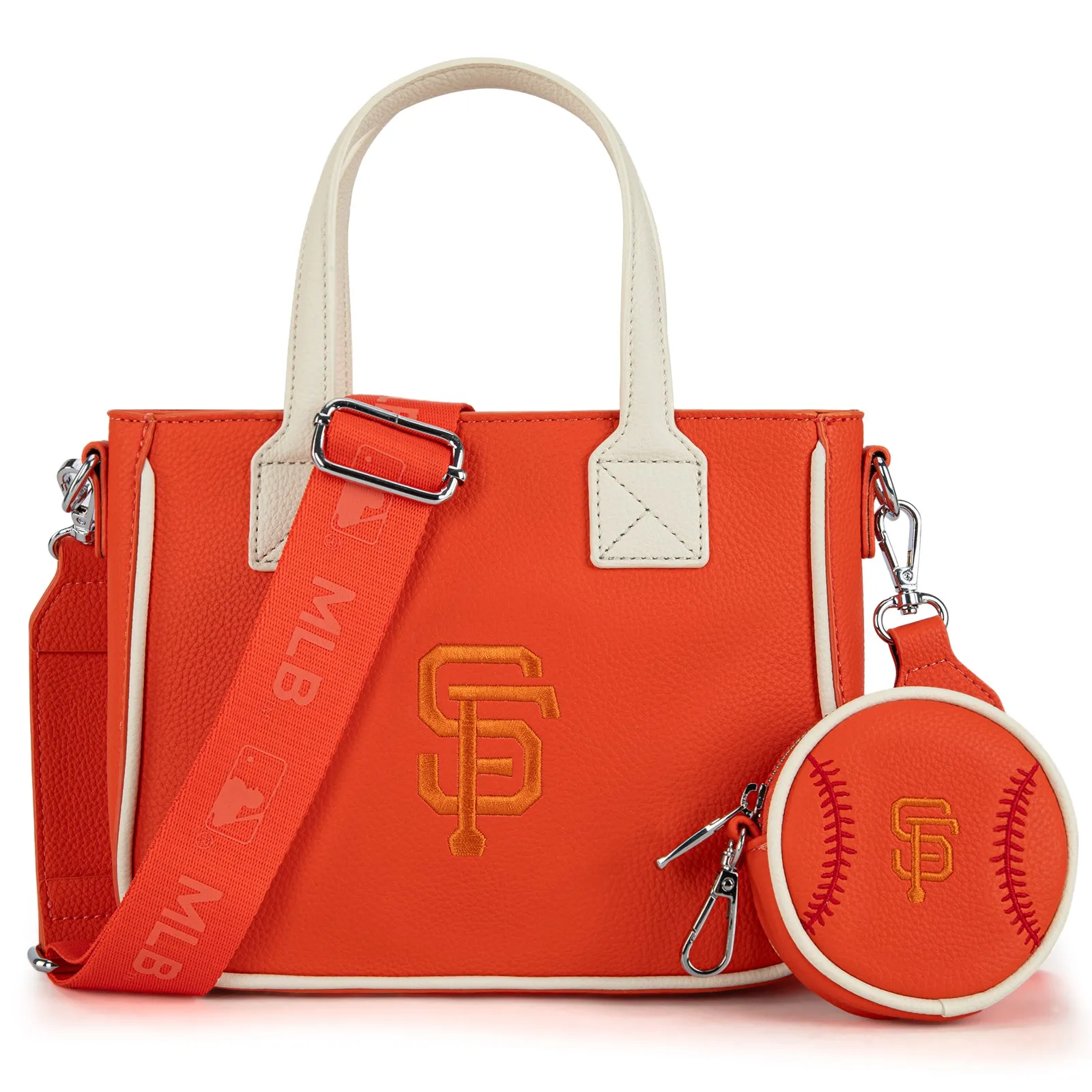 MLB-SF103  MLB San Francisco Giants Team  Tote/Crossbody with Baseball Coin Pouch