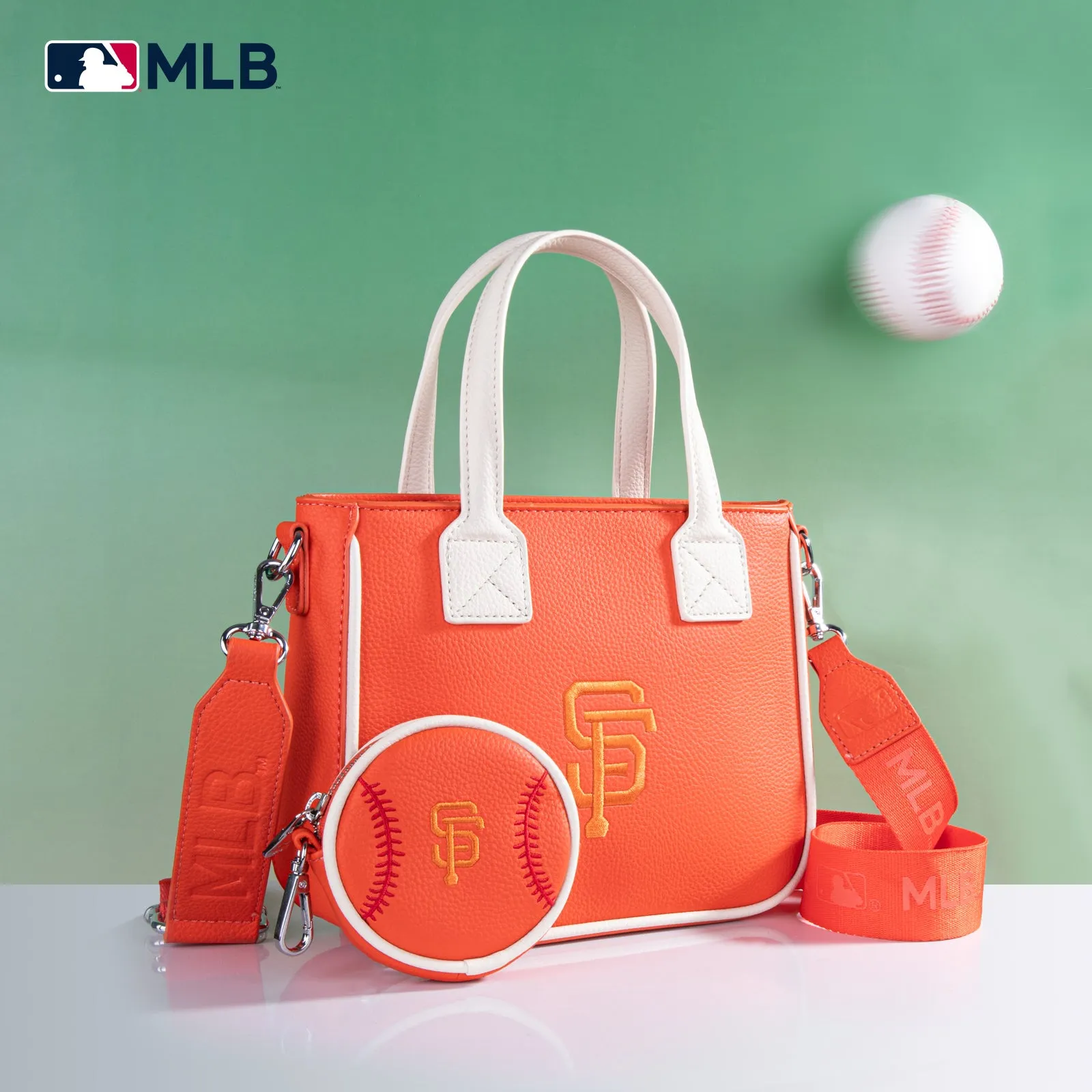 MLB-SF103  MLB San Francisco Giants Team  Tote/Crossbody with Baseball Coin Pouch