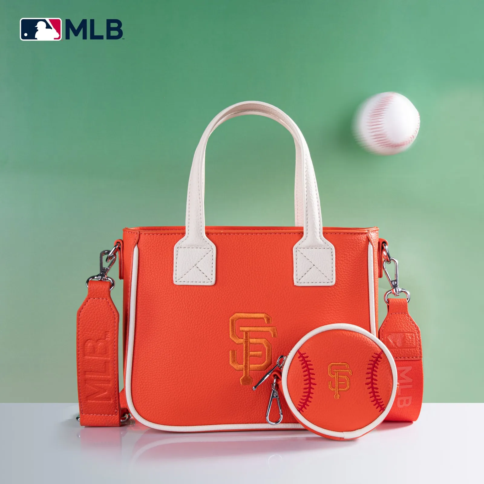 MLB-SF103  MLB San Francisco Giants Team  Tote/Crossbody with Baseball Coin Pouch