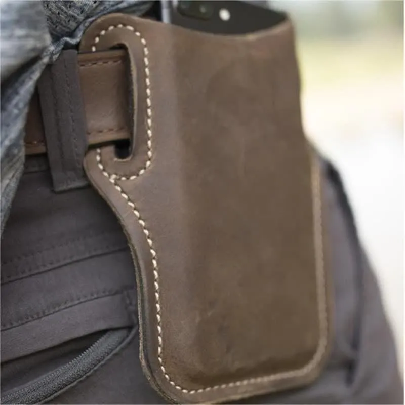 Mobile Phone Holster Leather Loop Case Belt Bag