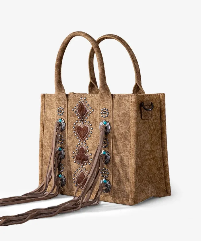 Montana West Concho Fringe Carry Tote