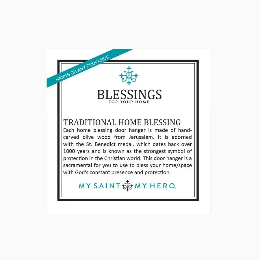 My Saint My Hero "Blessings for your Home"  Door Hanger