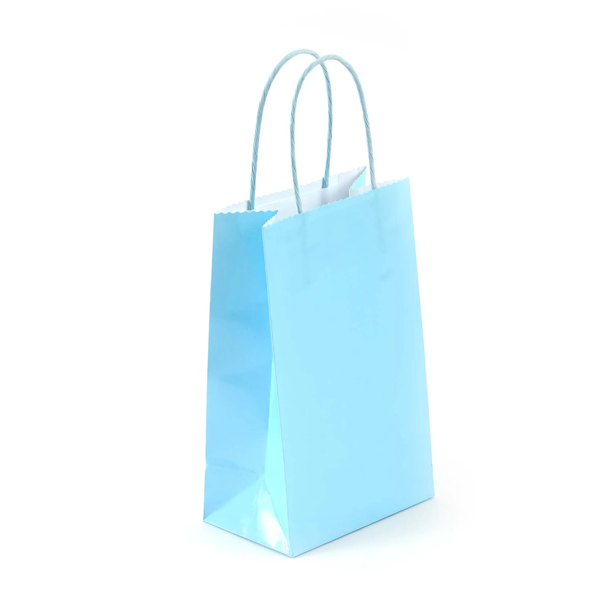 Narrow Medium Pastel Blue Gift Bag