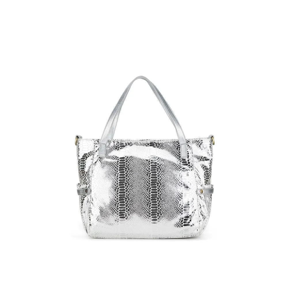 Natalia Silver 2 Piece Handbag Set