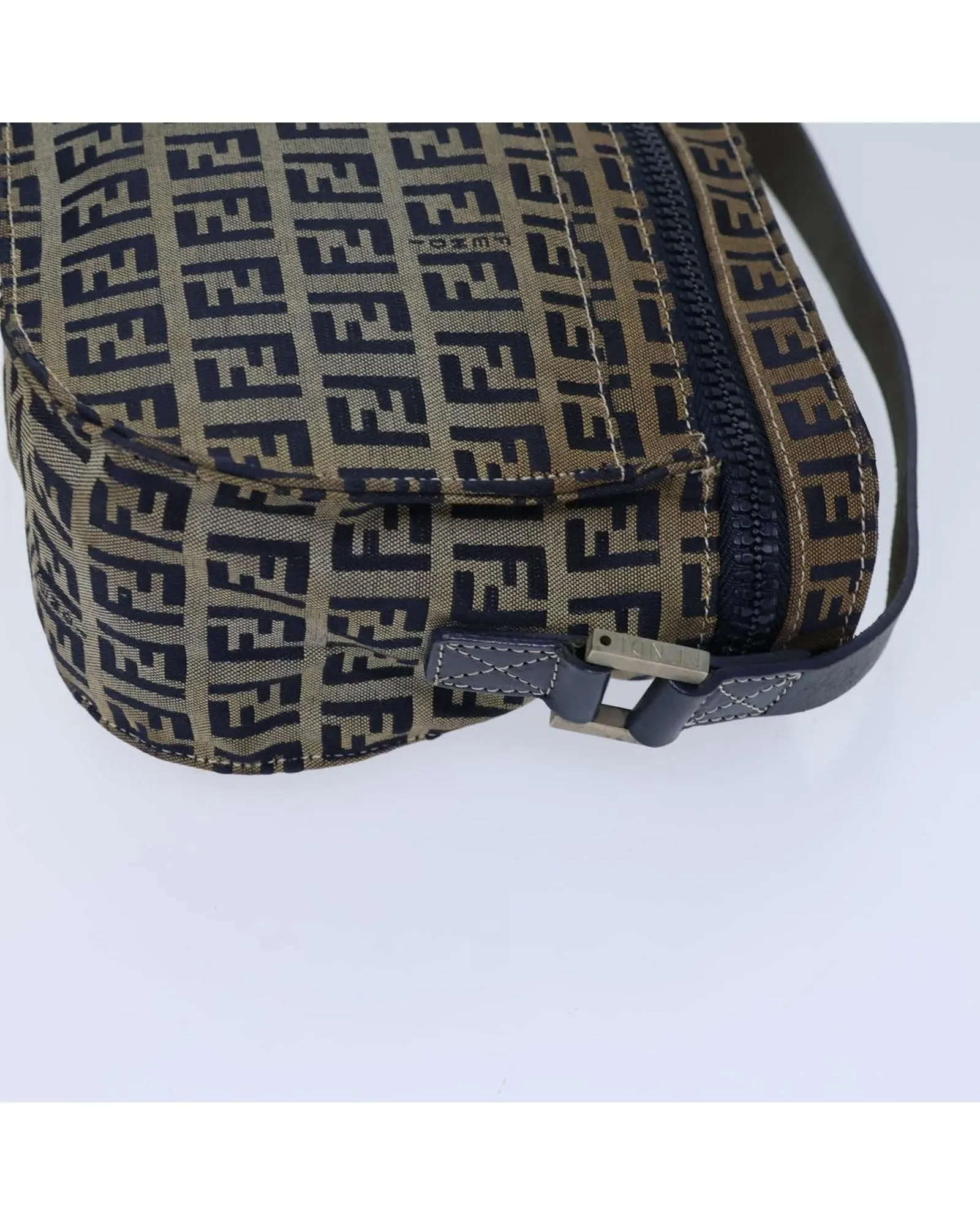 Navy Zucchino Canvas Shoulder Bag with Adjustable Strap